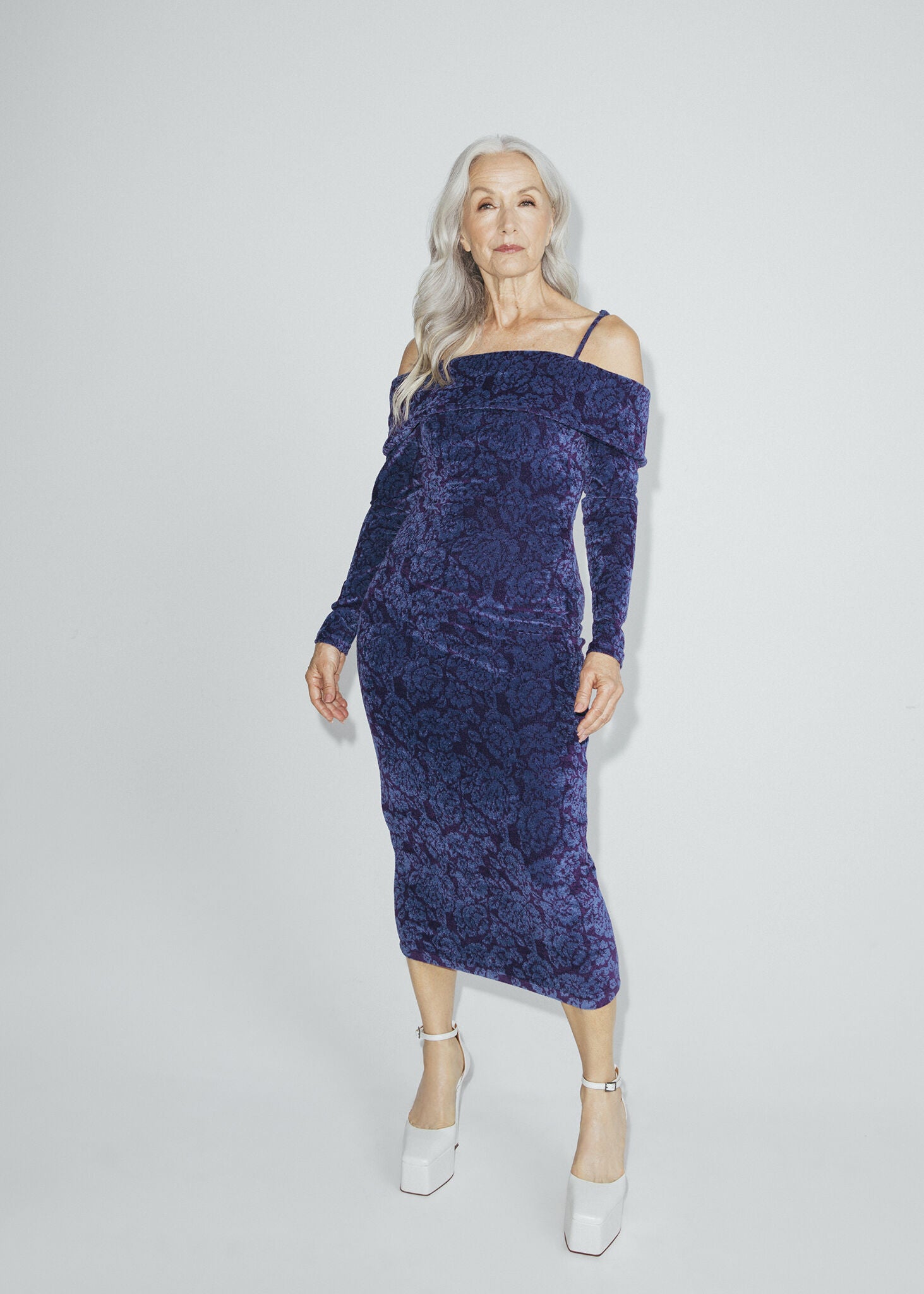 Cuffed Floral Sweater Dress, , alternate image number 6