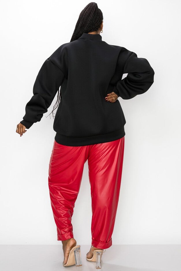 NEOPRENE SWEATSHIRT, Black / Black, alternate image number null