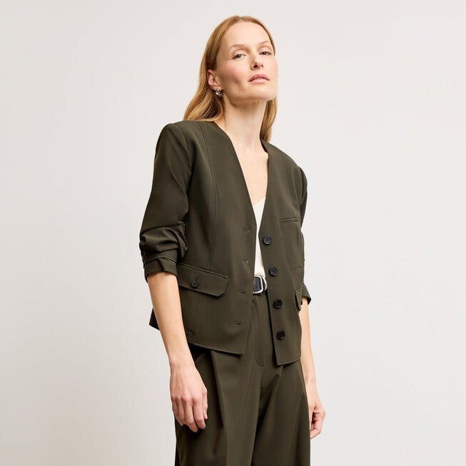 Ayla Travel Jacket - OrigamiTech, Olive / Olive Green, hi-res image number 0