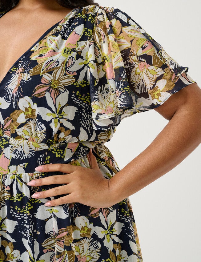 Wilsons Prom Dress, Print / Navy, alternate image number 4