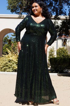 Plus Size Hunter Green Dress