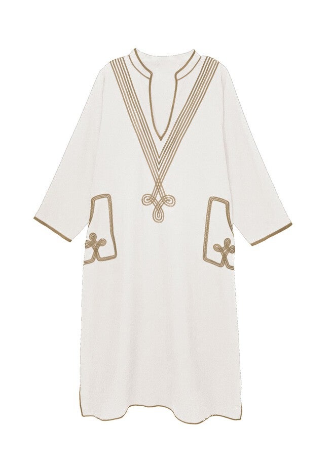 Embroidered Dress - The New Marrakesh, IvoryGold / Ivory, hi-res image number 0