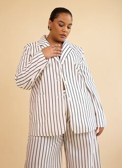 EDITH STRIPE OVERSIZED BLAZER