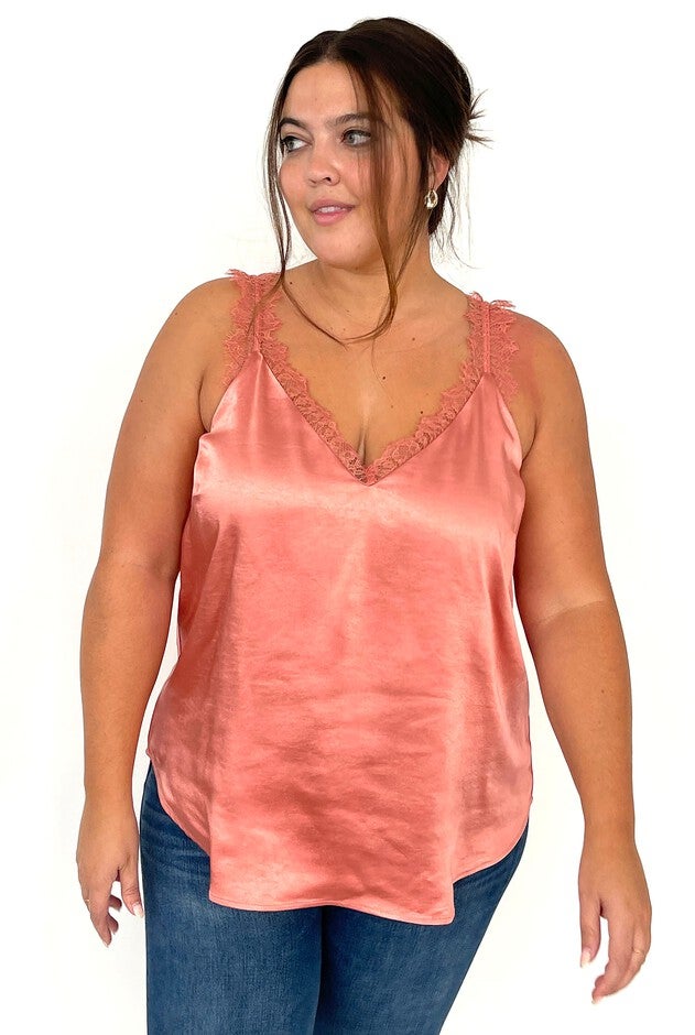 Dalea Lace Trim Cami, , alternate image number null