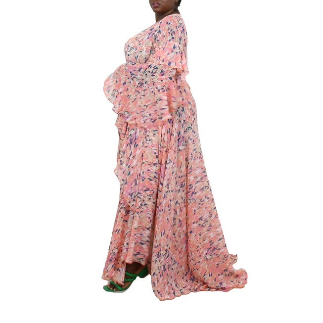 Korinne Deluxe Kaftan Orange Diamond Print, Orange / Orange, alternate image number null