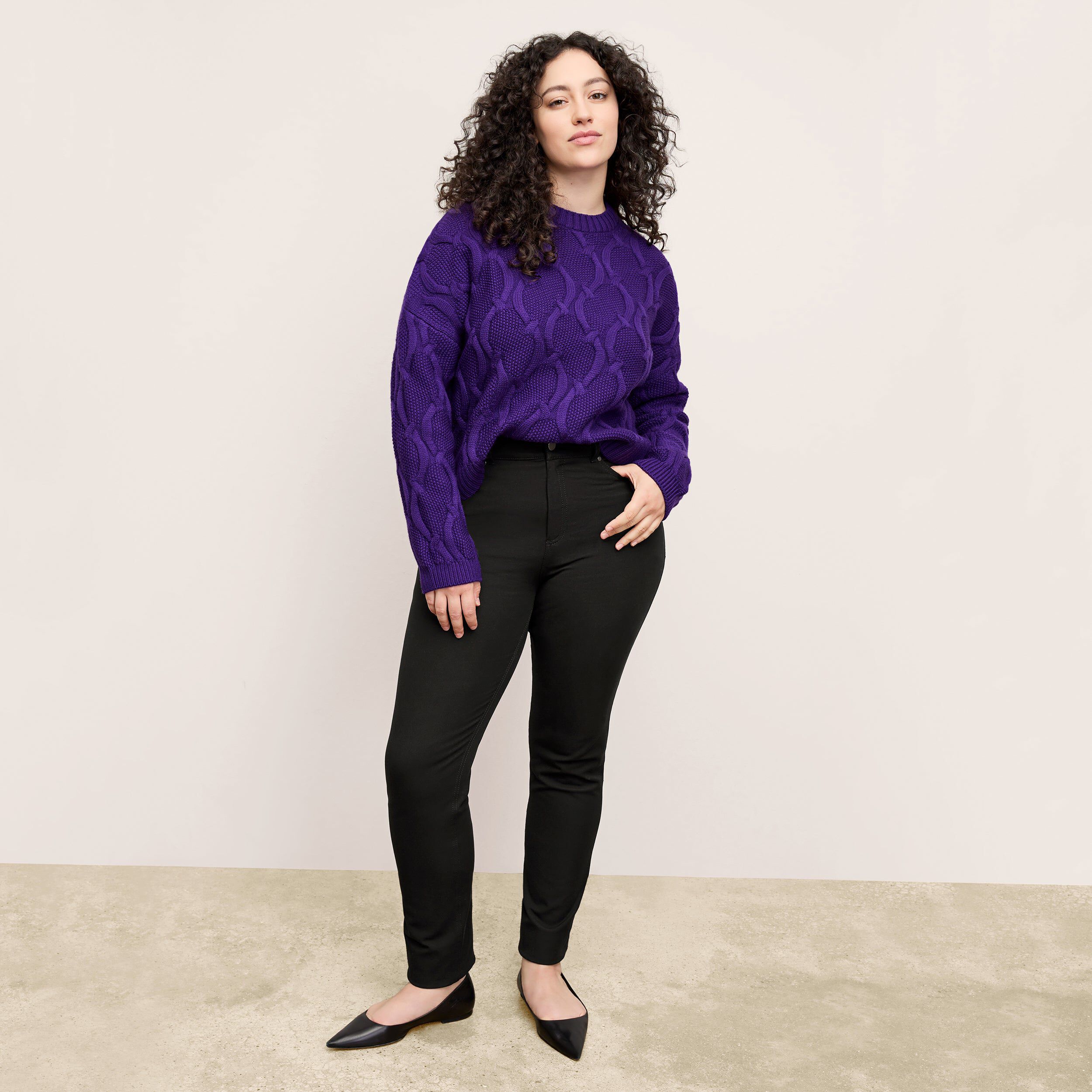 Roma Jean - Eco Better Than Denim, Black / Black, alternate image number 3
