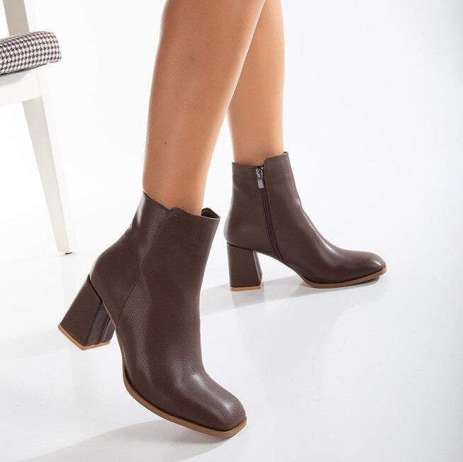NADINE - BROWN ANKLE BOOTS, BROWN / Brown, alternate image number 3