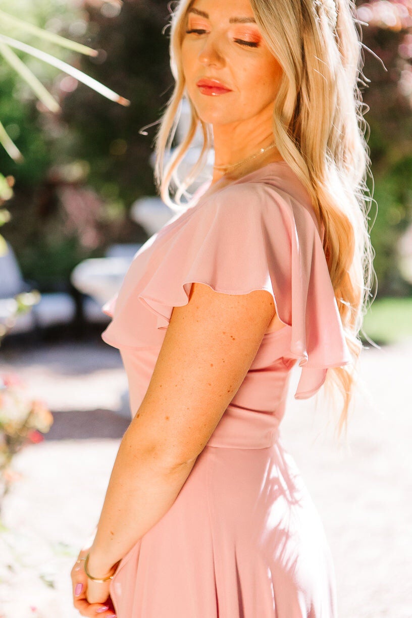 Callie Dress, Blush Chiffon / Pink, alternate image number 2