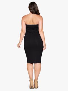 WILLOW TUBE DRESS, Black / Black, alternate image number 2