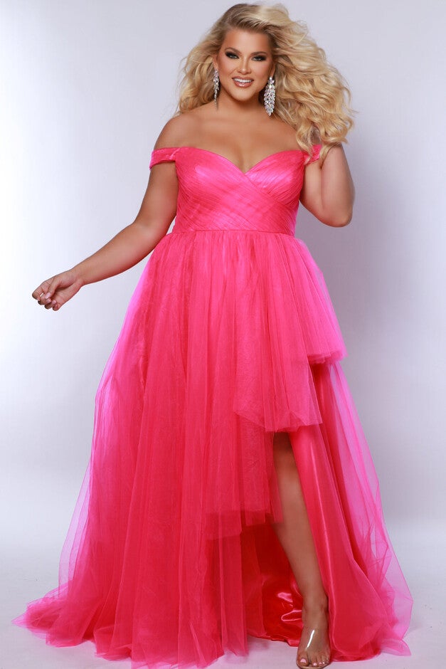 I'VE GOT A CRUSH HIGH LOW FORMAL DRESS, Pink / Pink, hi-res image number null