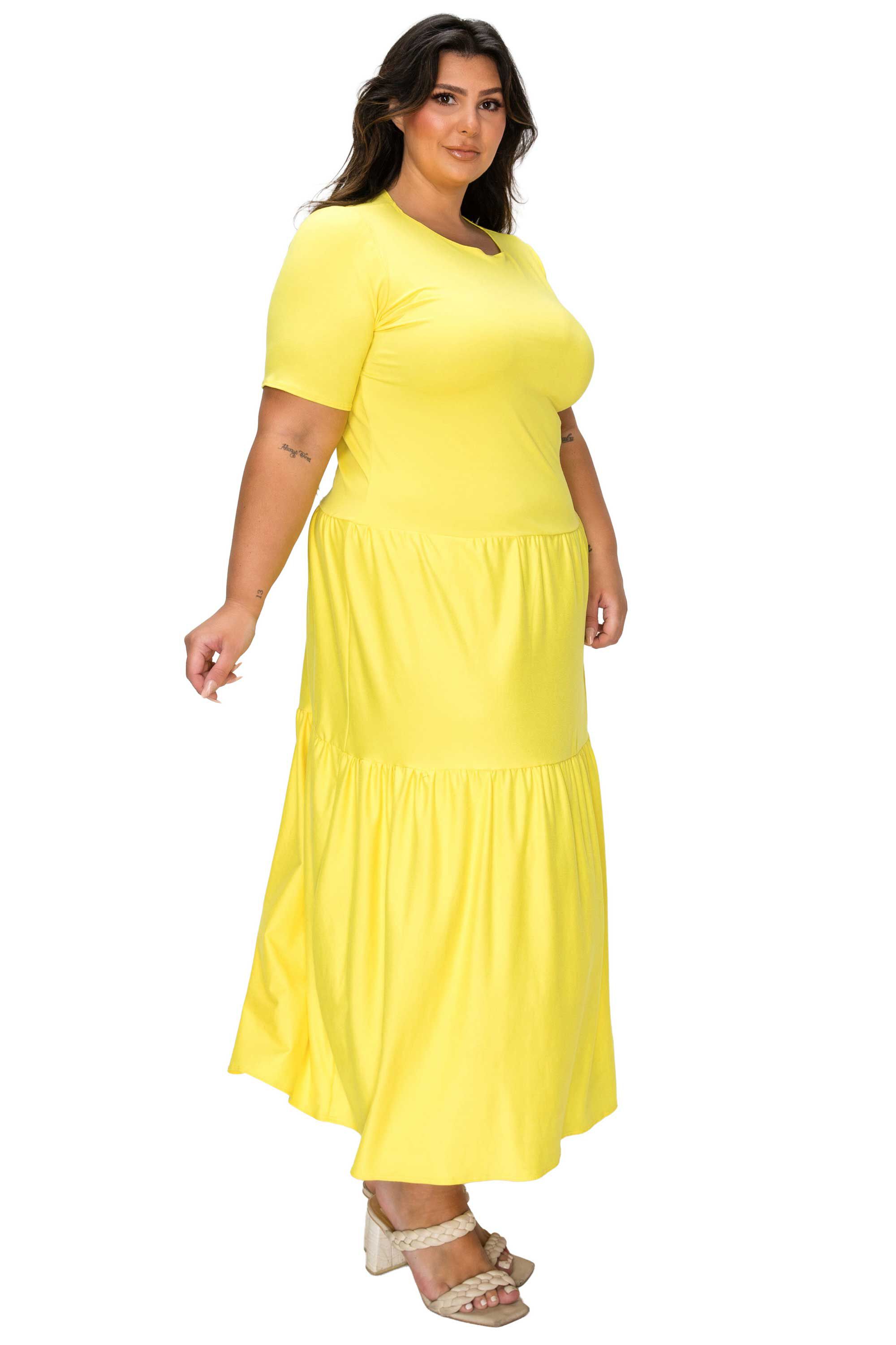 Jourdan Tiered Maxi Dress, Yellow / Yellow, alternate image number 1