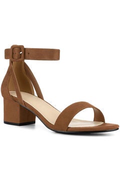 Open Toe Ankle Strap Block High Heels Sandals