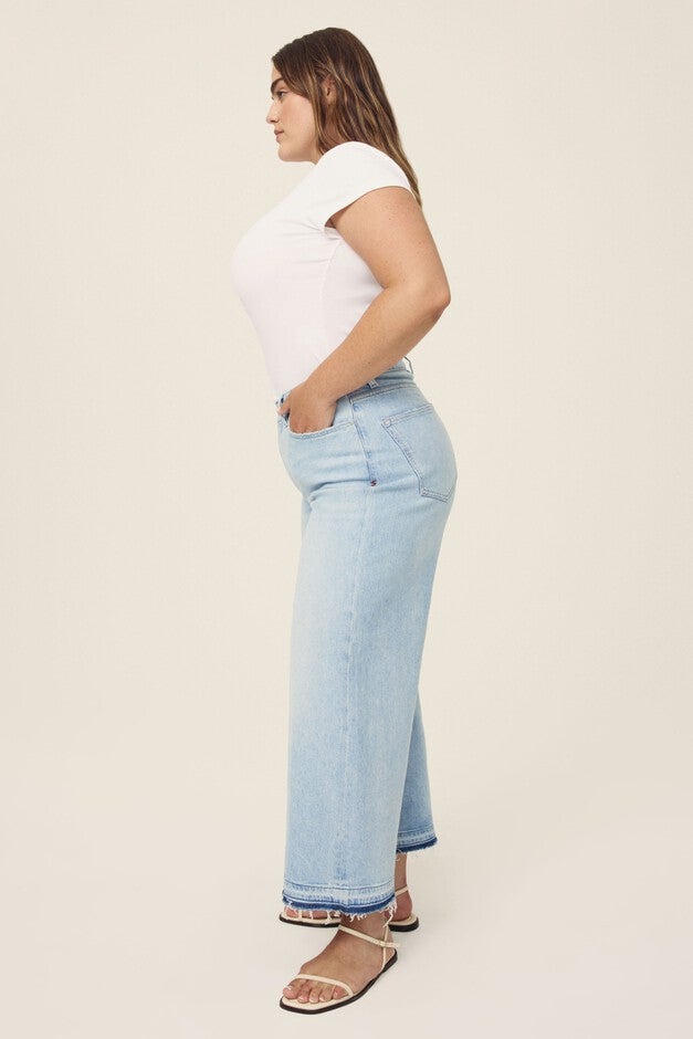 ICN PLUS - CROPPED WIDE LEG JEANS | ICE AGE, ICE AGE / Light Blue, alternate image number 2