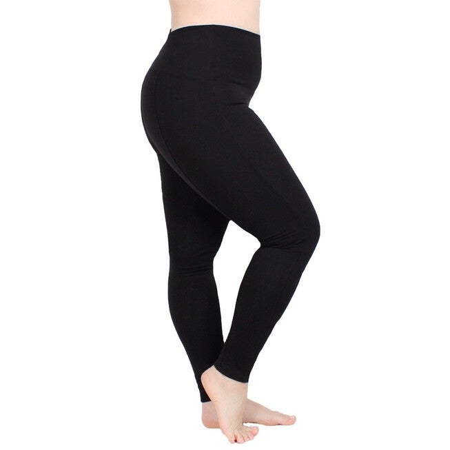 High Waist Ponte Legging, Black / Black, alternate image number 1