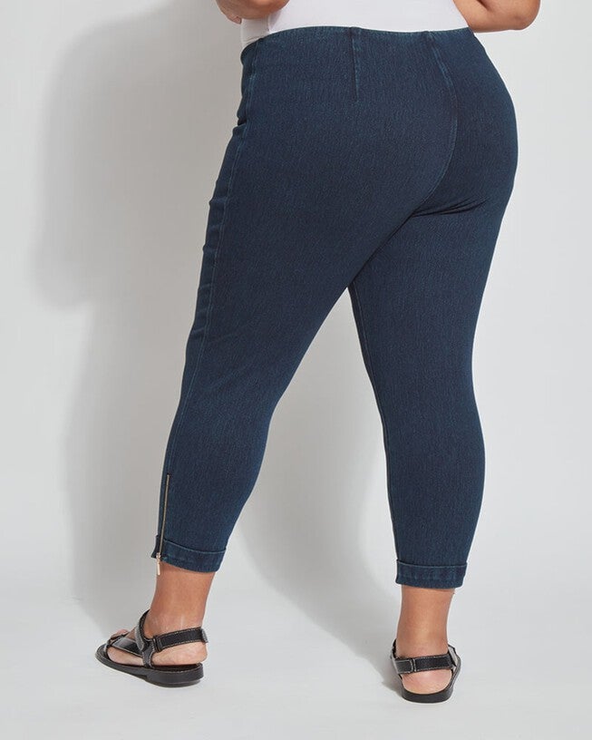 Denim Cuffed Crop, Indigo / Dark Wash, alternate image number null