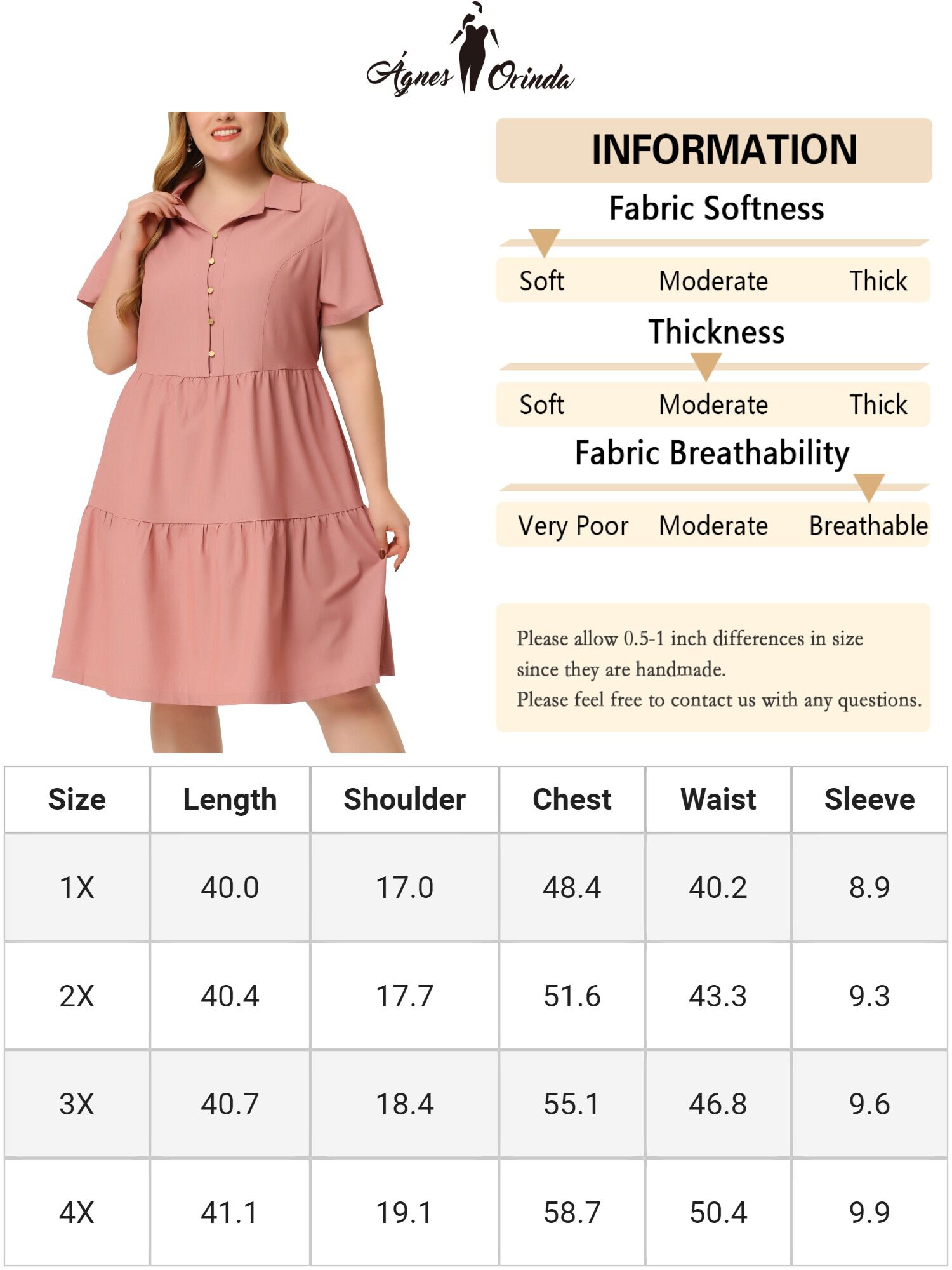 Short Sleeve Button Down Flowy Tiered Shirt Chambray Dress, Pink / Pink, alternate image number 4