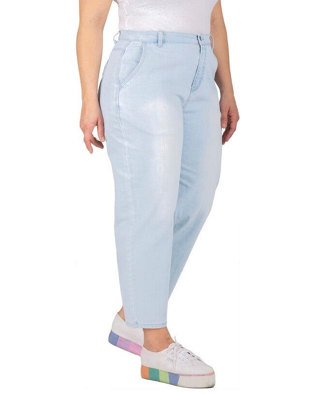 Harlow Plus Size High Rise Easy Fit Cropped Jeans, , alternate image number 7