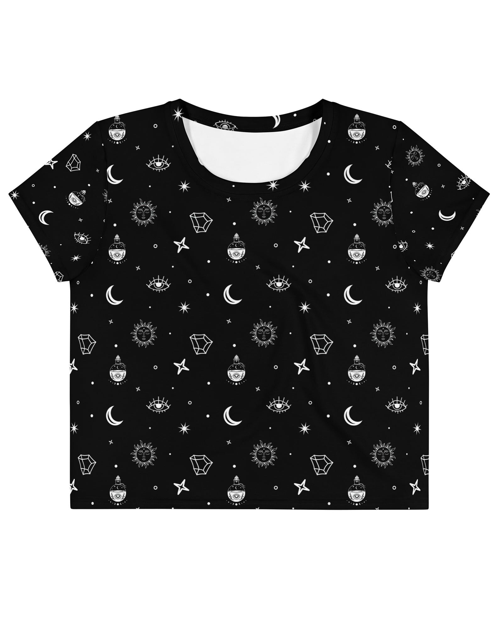 Cosmic Alchemy Crop Tee, Black / Black, alternate image number 2