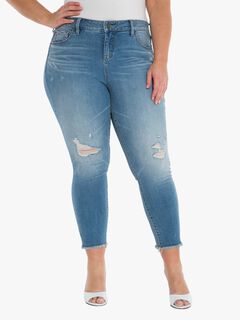 Skylar High Rise Frayed Hem Jeans