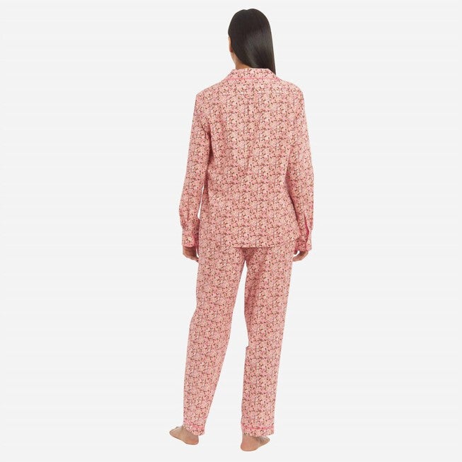 LIBERTY PRINT FLORAL COTTON CLASSIC LONG PJ SET IN ANOKI ROSE, , alternate image number null