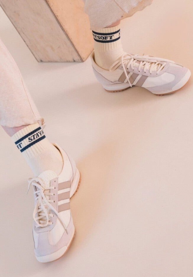 Stay Soft Stripe Socks Navy + Cream, Navy Cream / Navy, alternate image number null