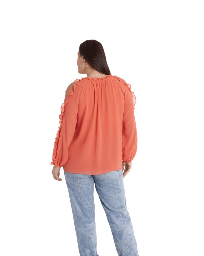 Kendall Cold Shoulder Blouse, , alternate image number null