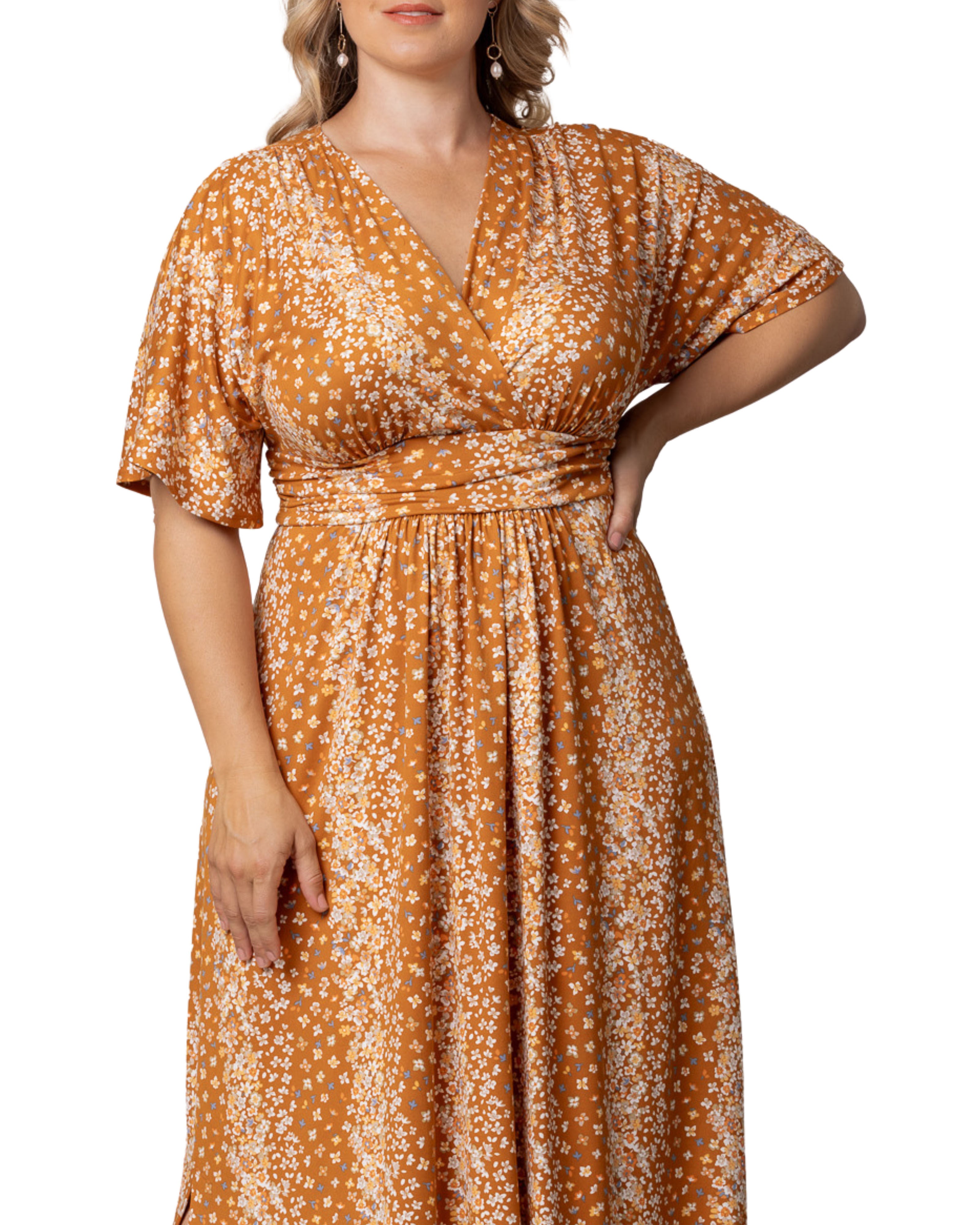 Vienna Maxi Dress, AMBER FLORAL FALLS / Orange, alternate image number 2