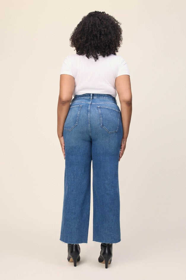 ICN PLUS - CROPPED WIDE LEG JEANS | CROSSROADS, CROSSROADS / Dark Wash, alternate image number null