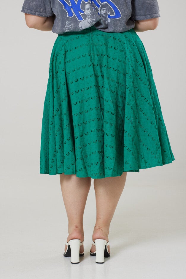 Angelina Green Skirt, Forest Green / Forest Green, alternate image number null