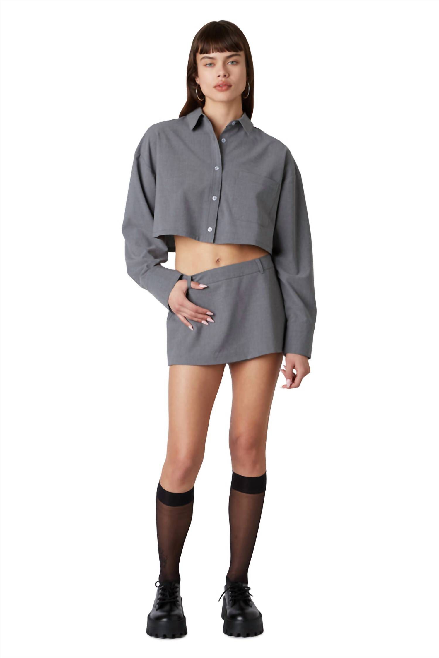 Ariel Skort In Charcoal, Charcoal / Charcoal Grey, hi-res image number 0