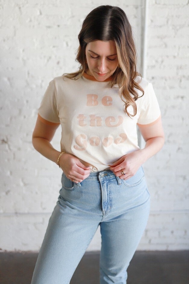 Be The Good Retro Ringer T-Shirt, , alternate image number null