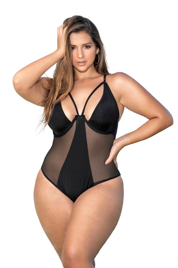 Mapale 6675X Underwire One Piece Swimsuit, Black / Black, hi-res image number 0
