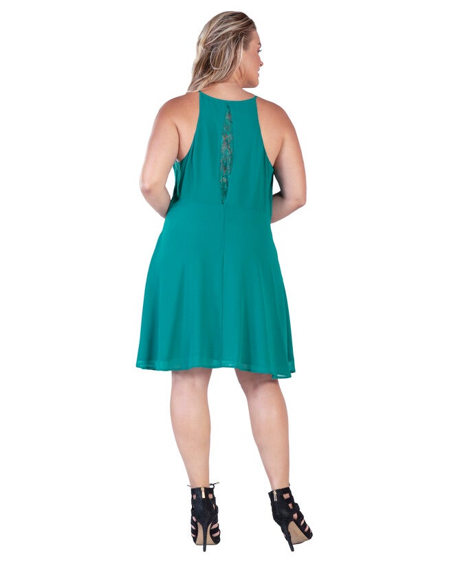 Axel Womens Plus Size Lace Trim Sleeveless Midi Dress, , alternate image number 5
