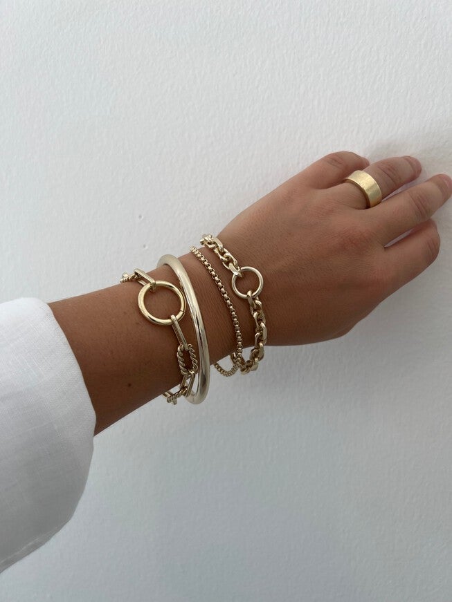 Eliza Bracelet 9 inches Gold, Gold / Gold, alternate image number 3