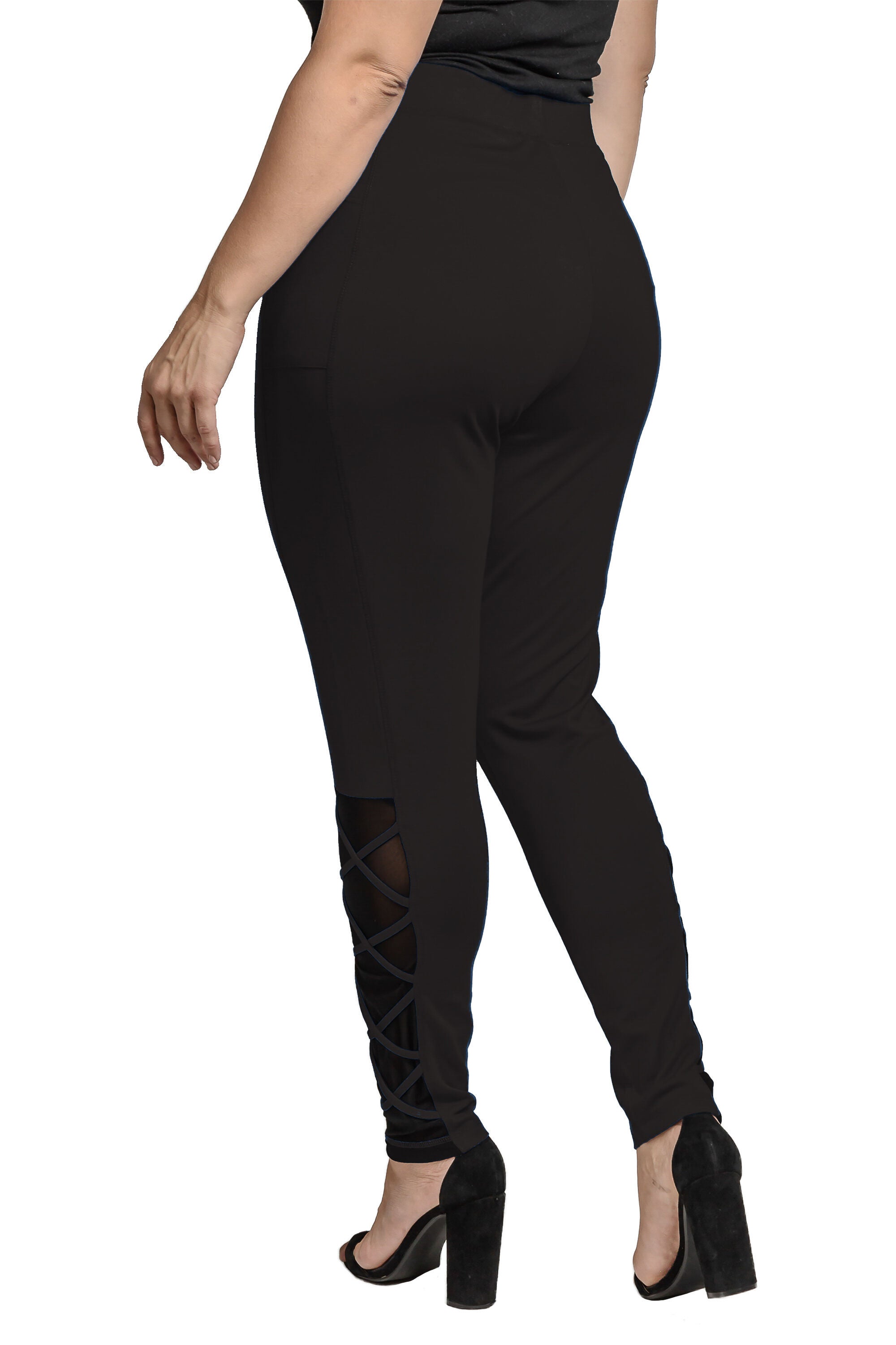 Standards & Practices Mesh Ponte Leggings, BLACK / Black, alternate image number 1