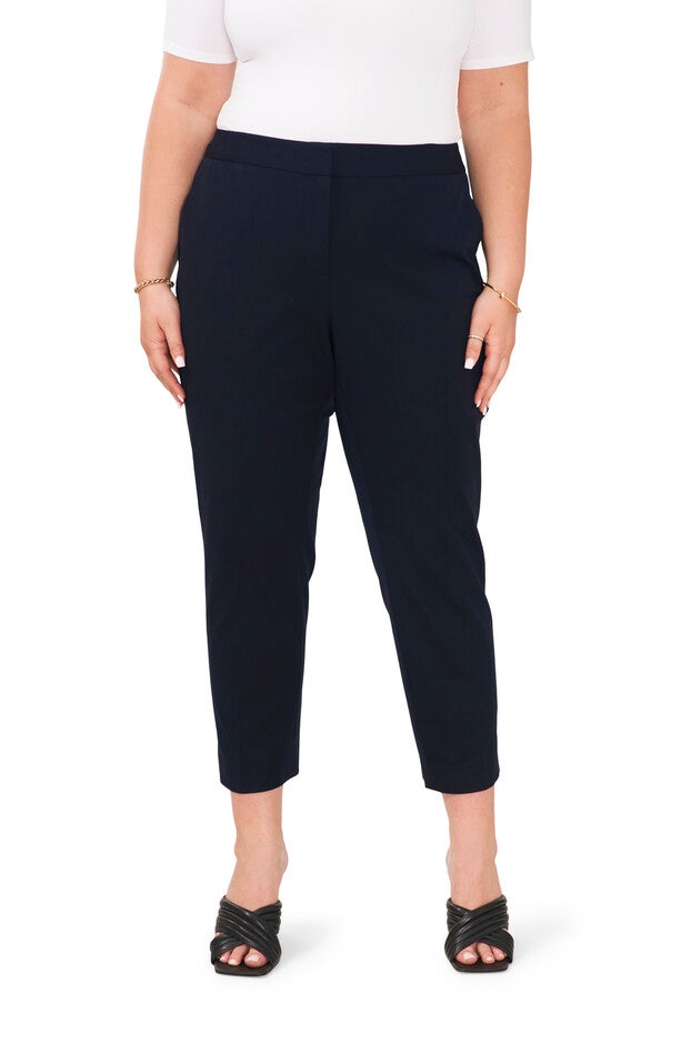Front Zip Slim Leg Bi-Stretch Twill Pant, Classic Navy / Navy, alternate image number null