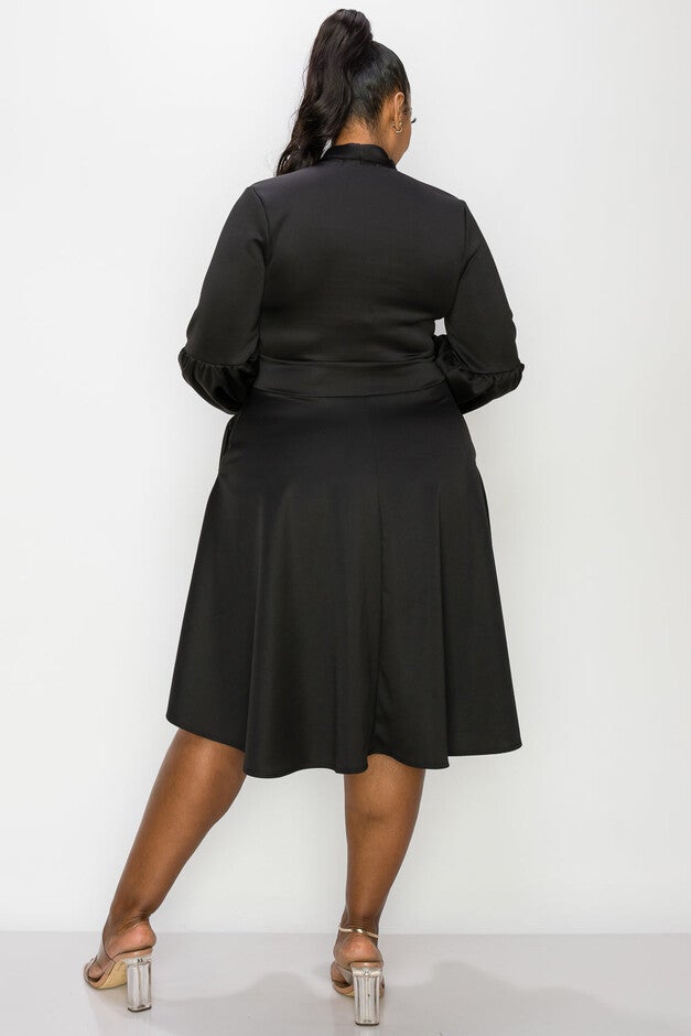 Bekah Flare Pocket Dress, Black / Black, alternate image number null