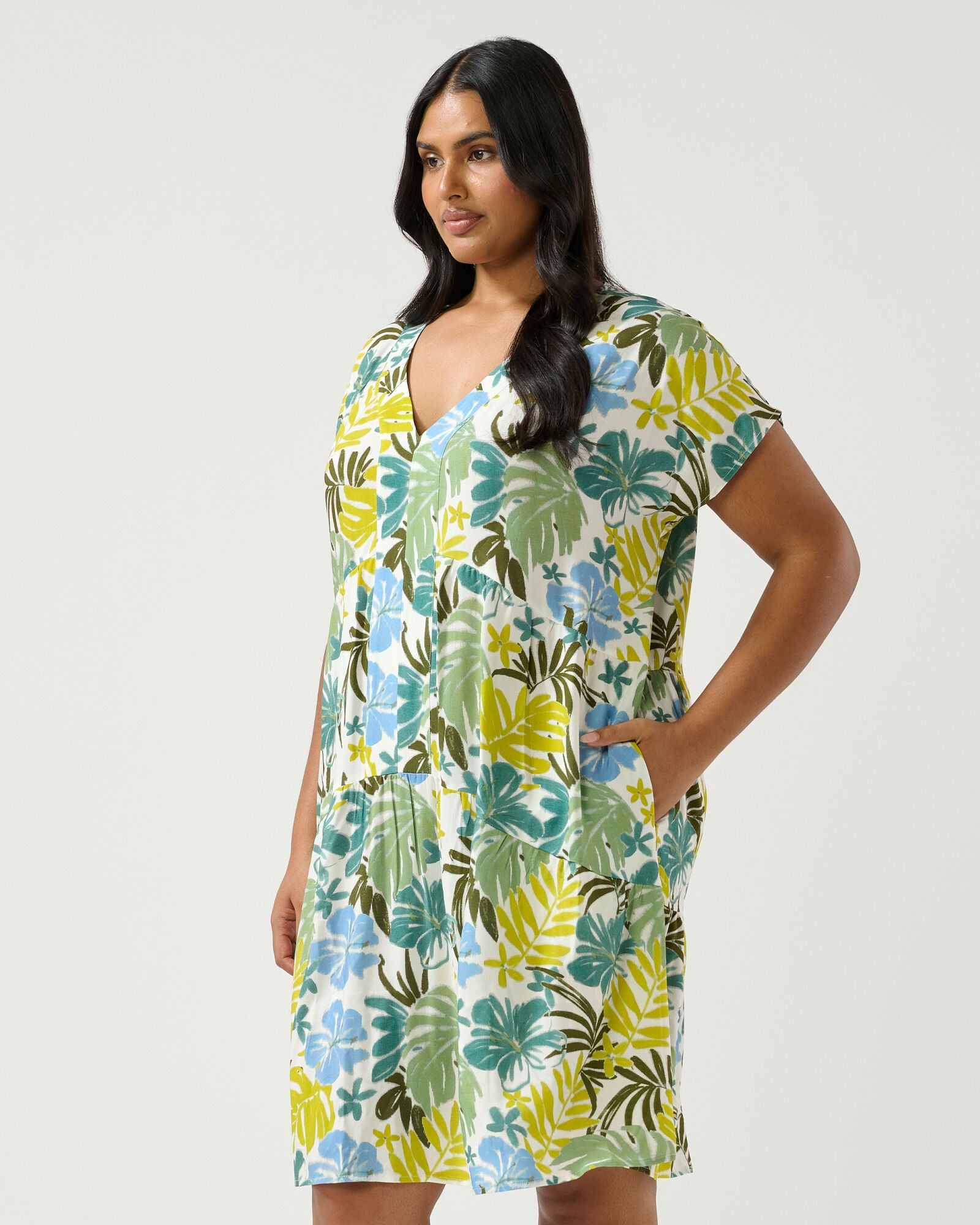 Antibes Resort Mini Dress, SkyCitron / Light Blue, alternate image number 2