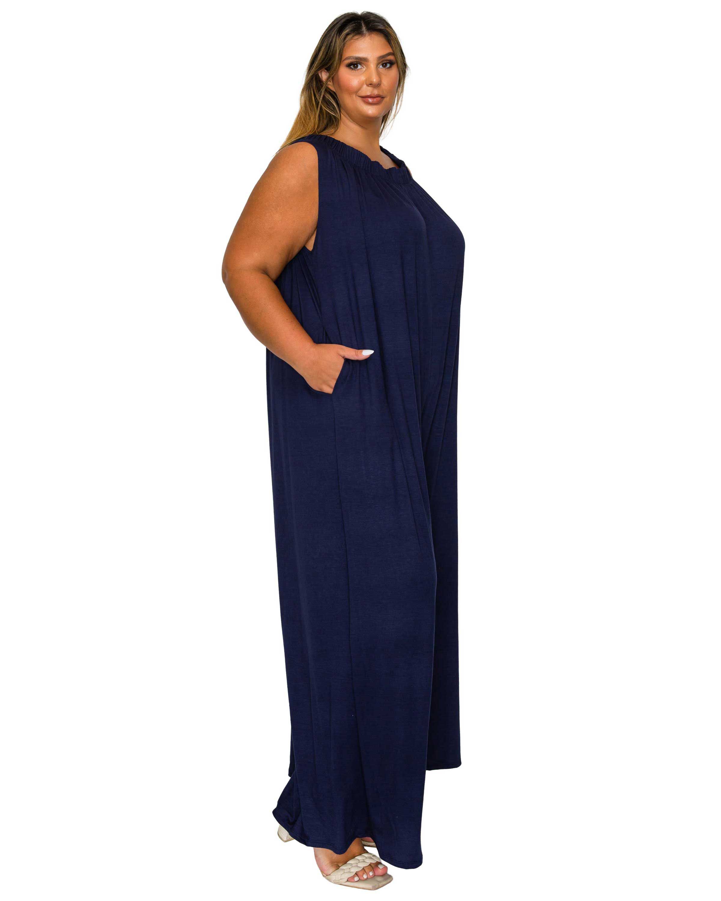 Olson Wide Leg Pocket Jumpsuit, Navy / Navy, alternate image number 1