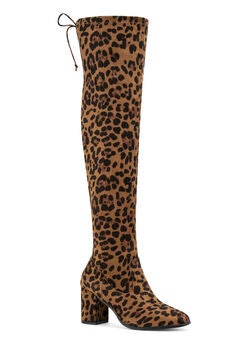 Round Toe Chunky Heel Over the Knee Boots