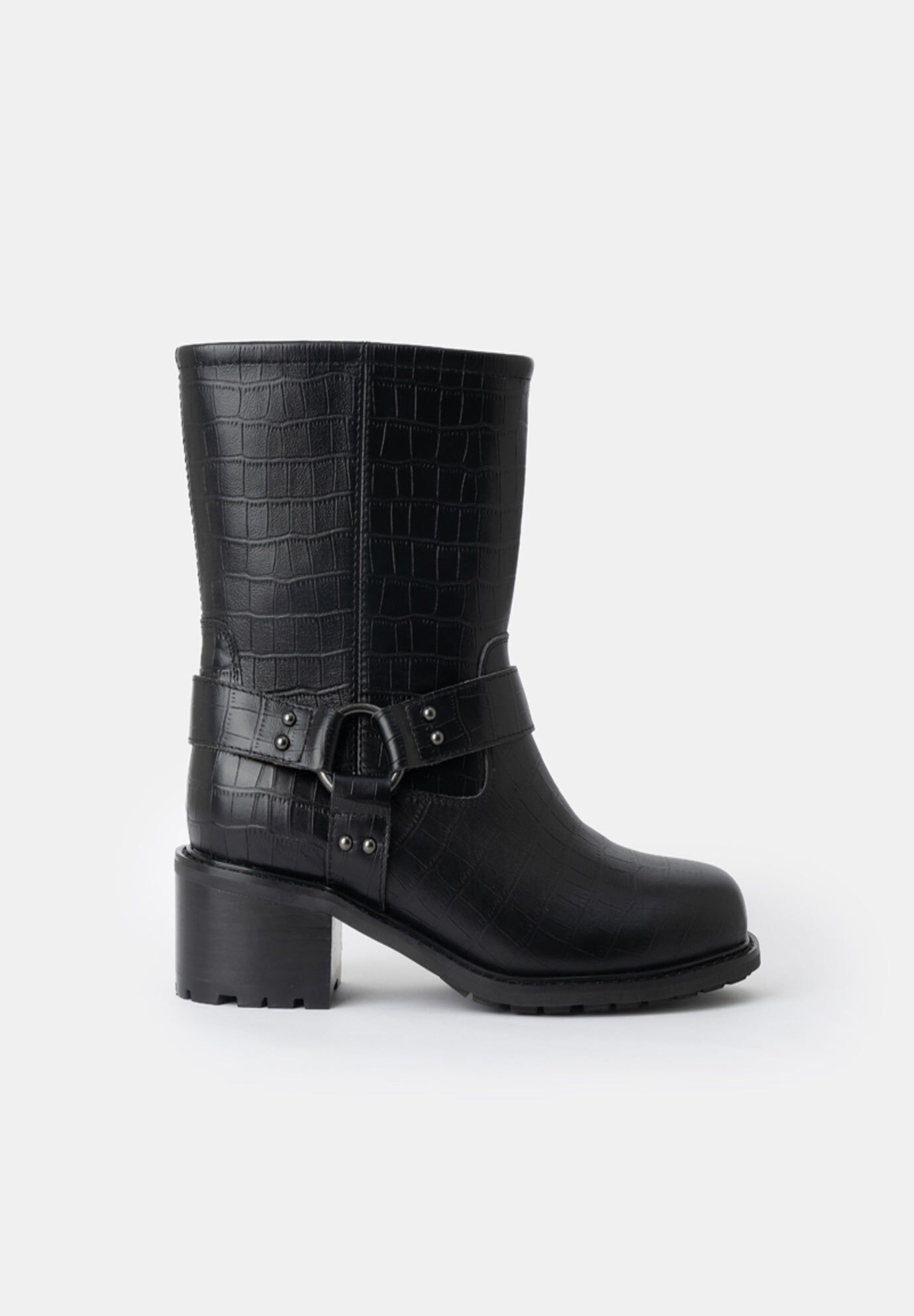 Drifter Moto Boots, Black Croco / Black, hi-res image number 0