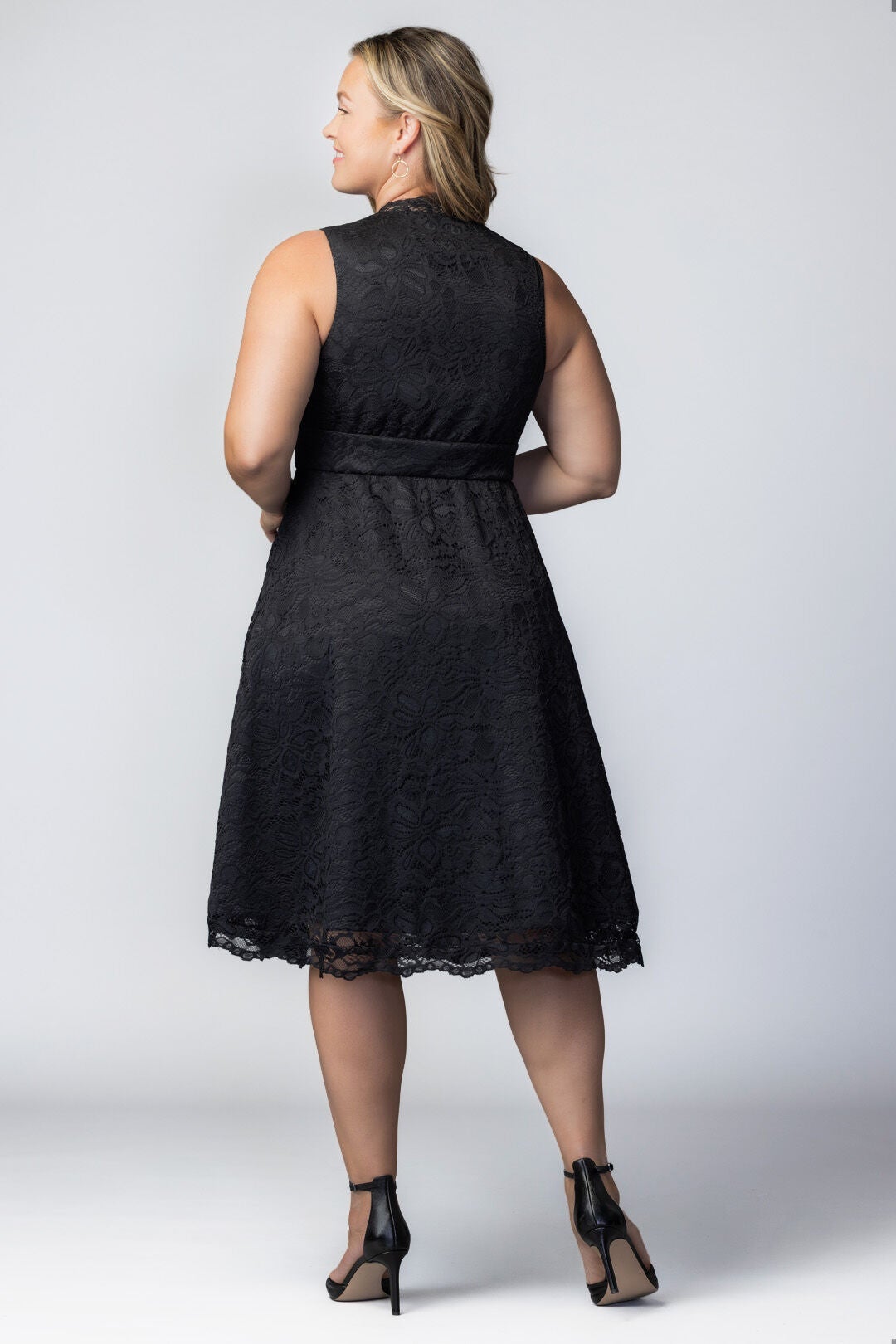 Pin Up Boudoir Lace Cocktail Dress, Onyx / Black, alternate image number 1