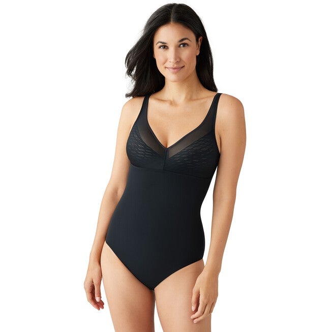 Elevated Allure Wire Free Shaping Body Briefer, Black / Black, hi-res image number 0