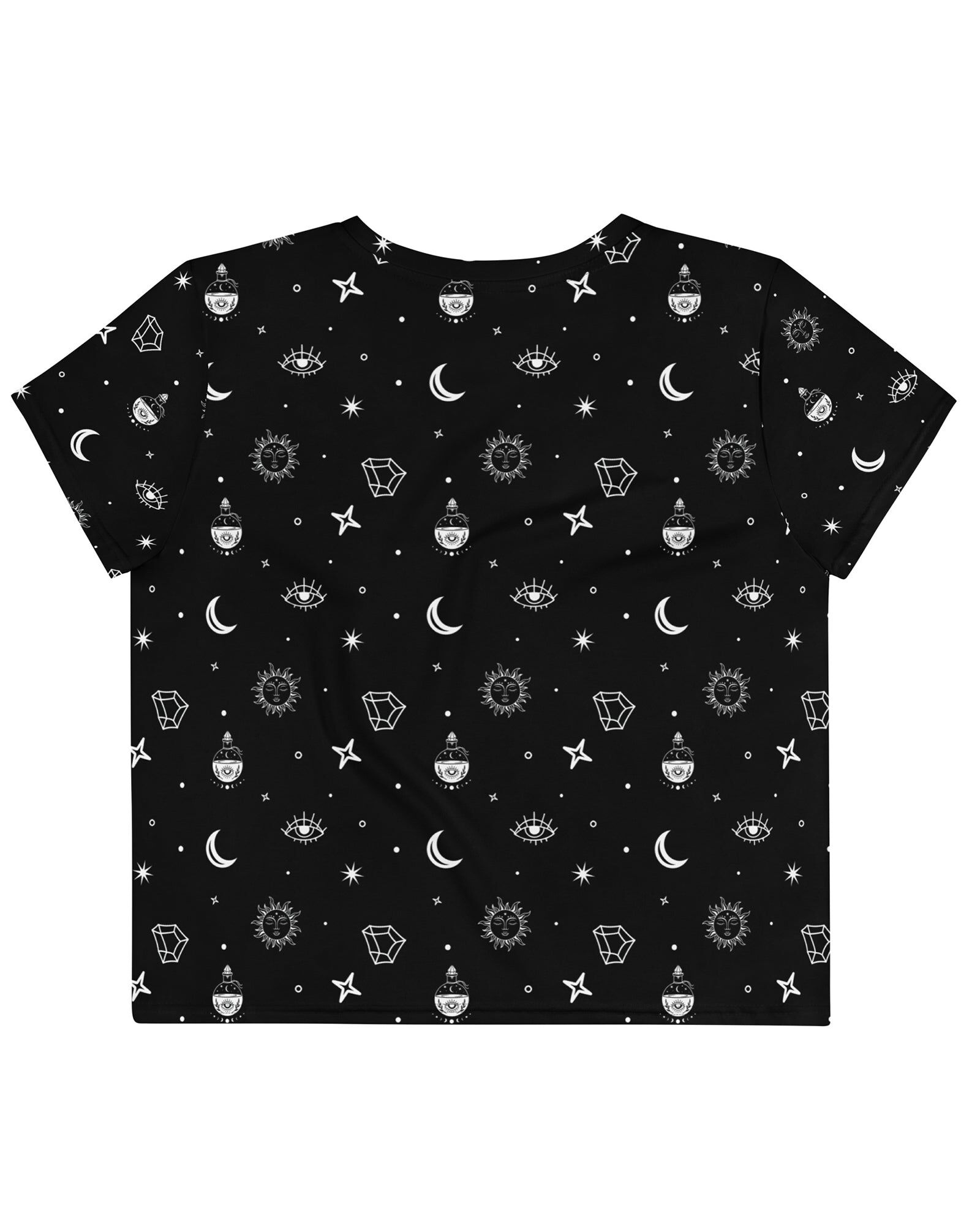 Cosmic Alchemy Crop Tee, Black / Black, alternate image number 3
