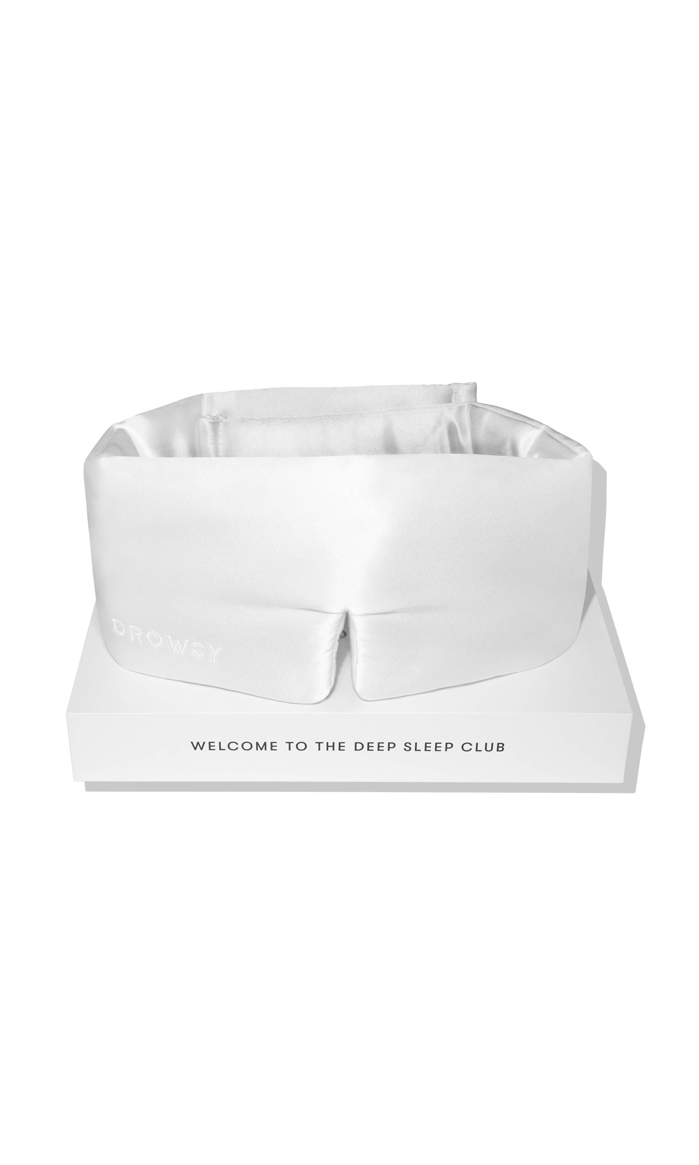 Silk Sleep Mask, Akoya Pearl / White, hi-res image number 0