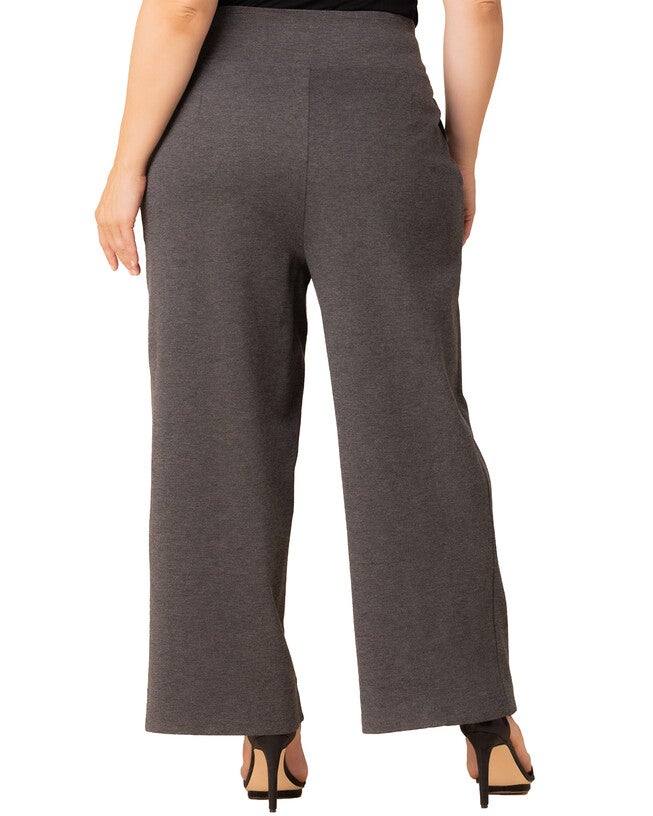 Polished Ponte Pants, CHARCOAL GREY / Charcoal Grey, alternate image number 1