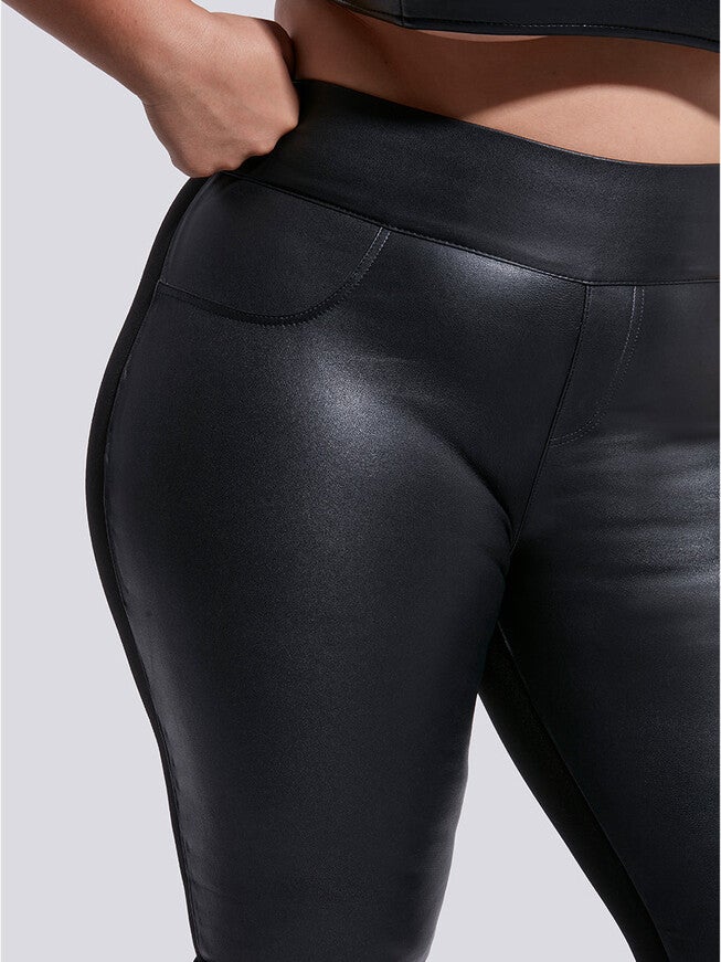 Gigi Stretch Leather Leggings, , alternate image number 6