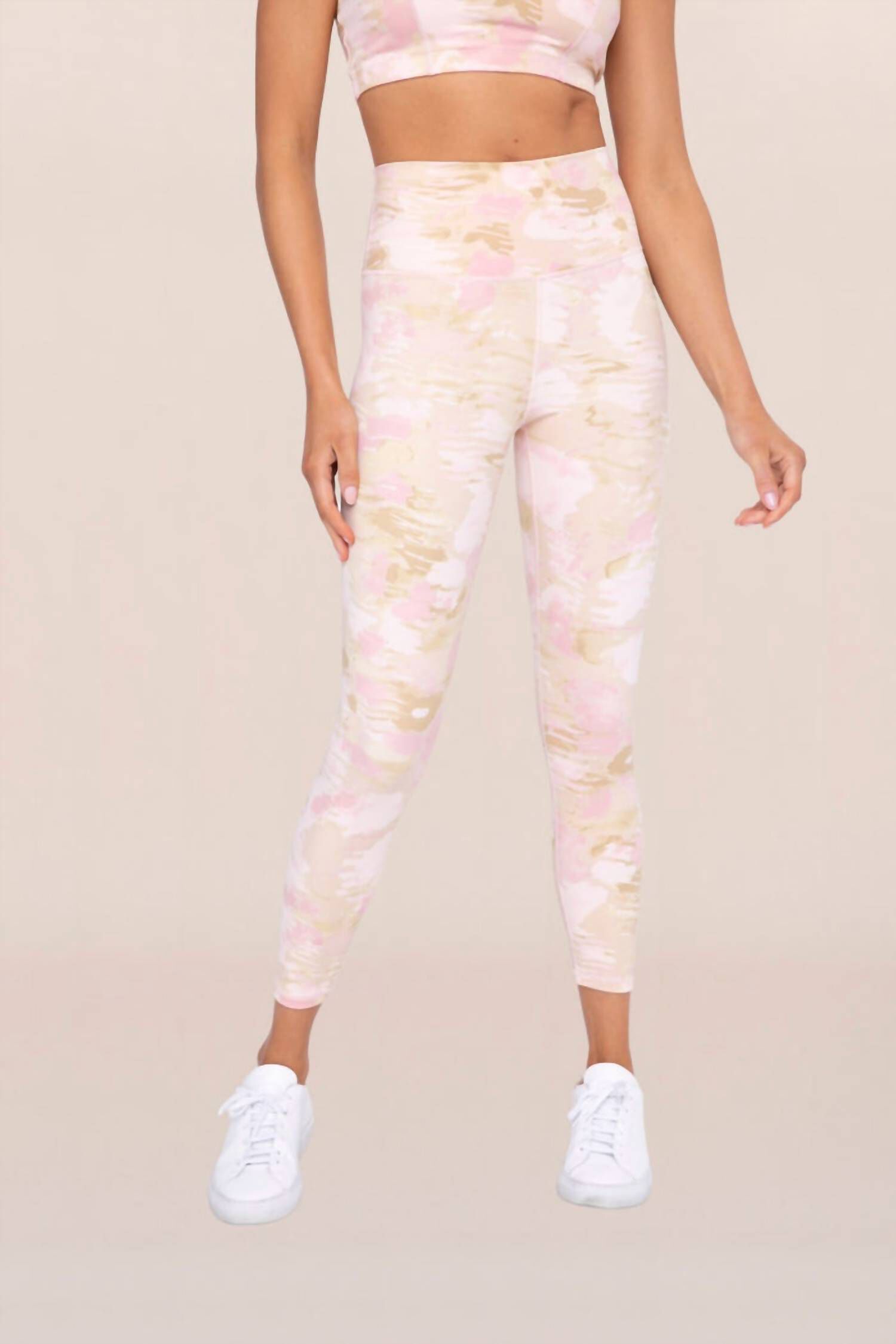 Pink Lemonade Sweetheart High-Waist Legging In Coral Print, Coral Print / Pink, hi-res image number 0