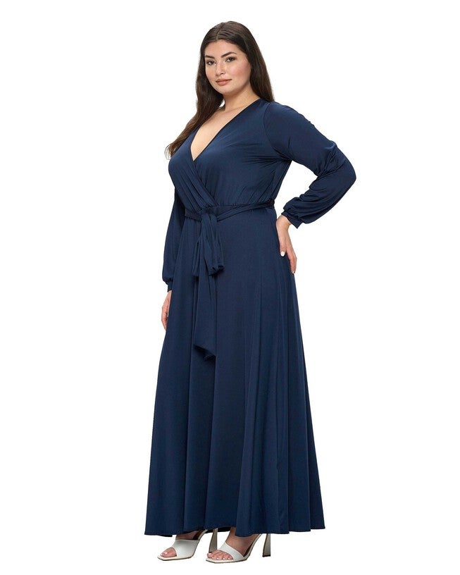 ESPINOZA SURPLICE MAXI DRESS, , alternate image number 4