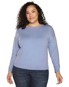EMBELLISHED BOATNECK SWEATER